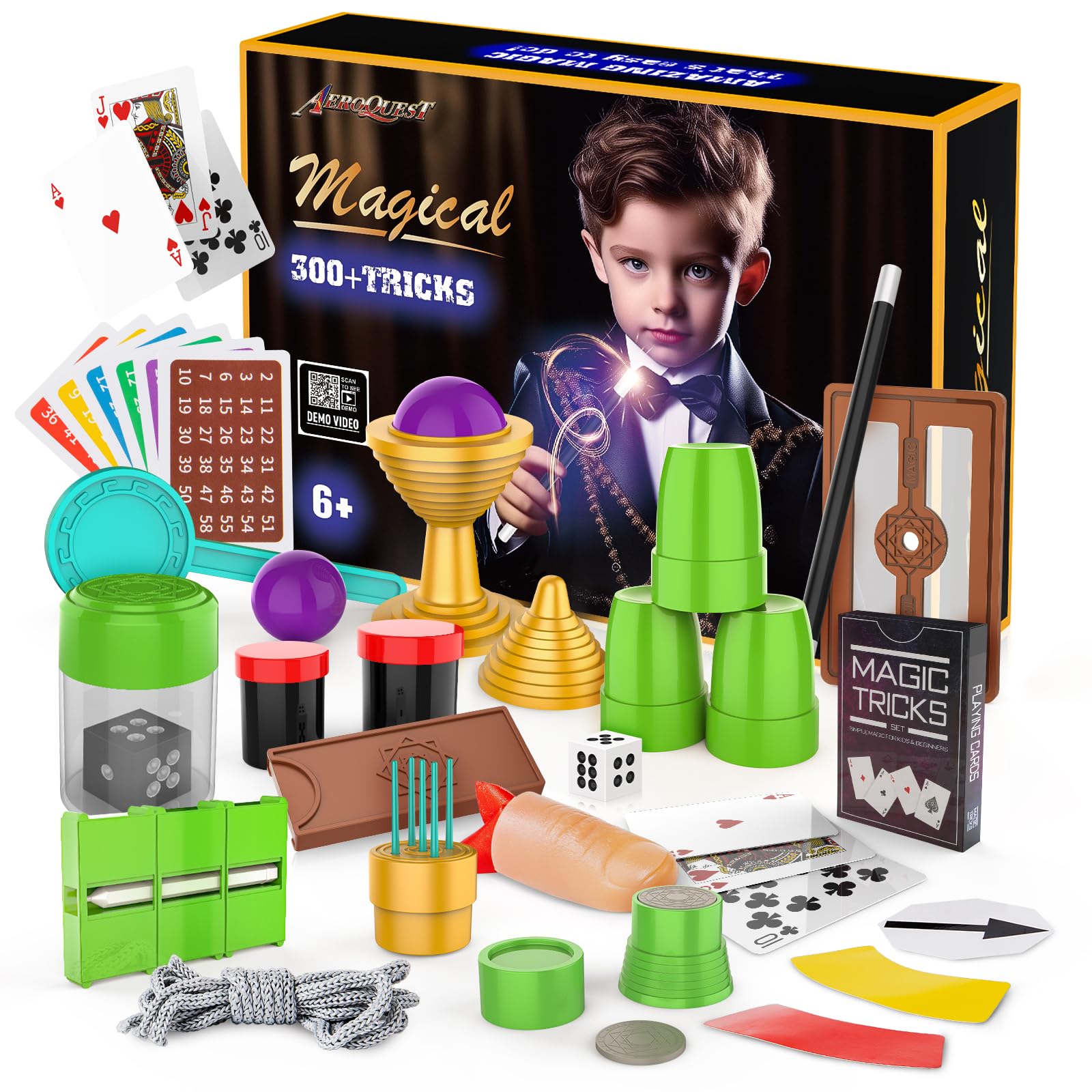 Amazon.com: AEROQUEST Magic Kit for Kids, 300+ Magic Tricks
