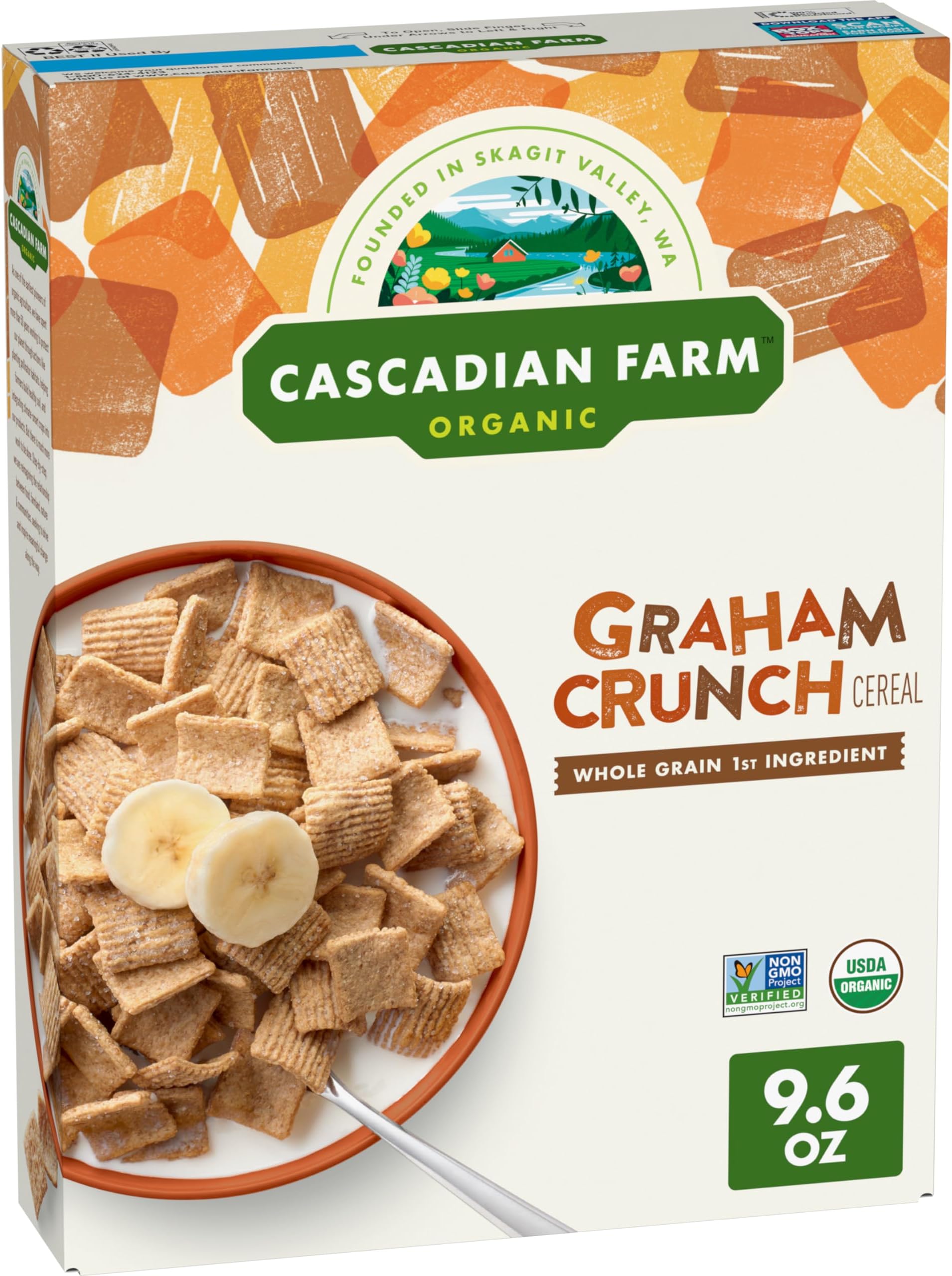 Cascadian Farm Organic Graham Crunch Cereal 9.6 oz Box