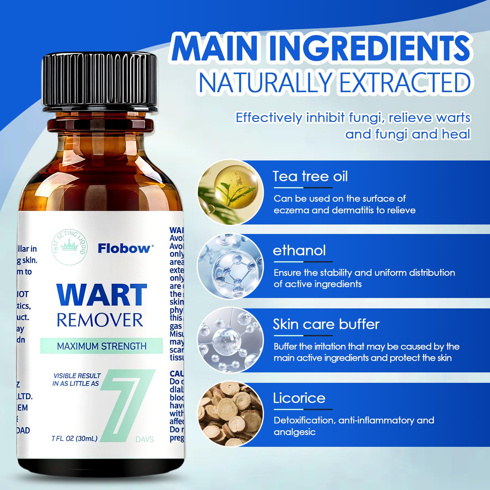 Líquido exfoliante para el cuidado de la piel 30 ml, para verrugas, mejora la textura de piel áspera y protuberancias cutáneas, uso en cara, cuello, manos y pies