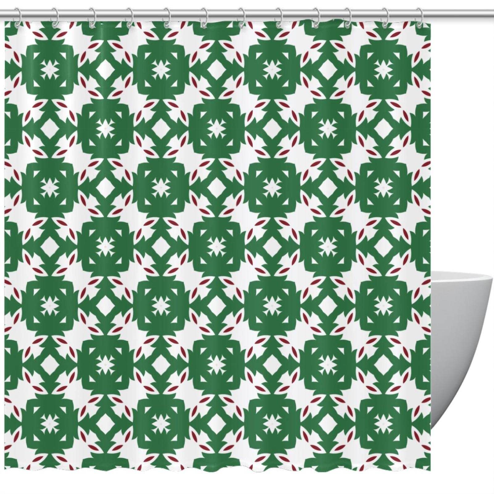 Rideau de douche chic et créatif à motif géométrique bohémien haut de gamme 183 cm