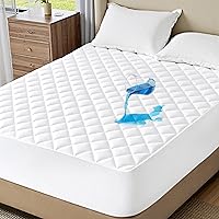 Vista 9 de Bedsure Protector de colchón impermeable tamaño individual, cubrecolchón acolchado con bolsillo profundo de hasta 22 pulgadas, funda de cama suave