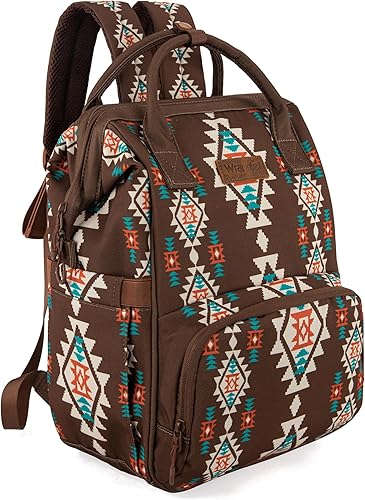 Miniatura 12 de Montana West Wrangler Pañalera Mochila Western Bolsa de bebé, Negro, Tamaño único, Estándar Negro,Azteca-bronceado,Marrón,Camello,Cereza,Marrón