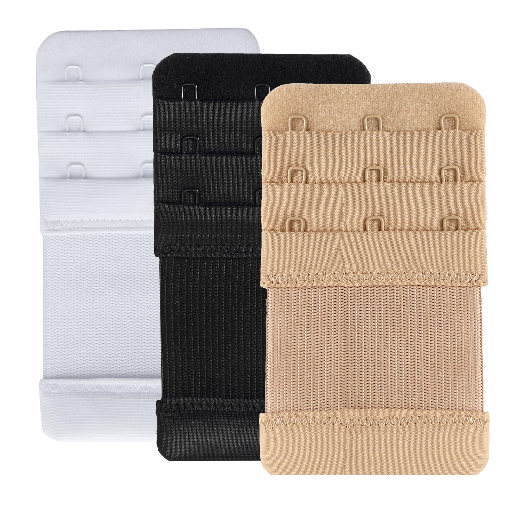 Bra Extender 3 Hook Soft Stretchy Bra Strap Extension, Pack of 3