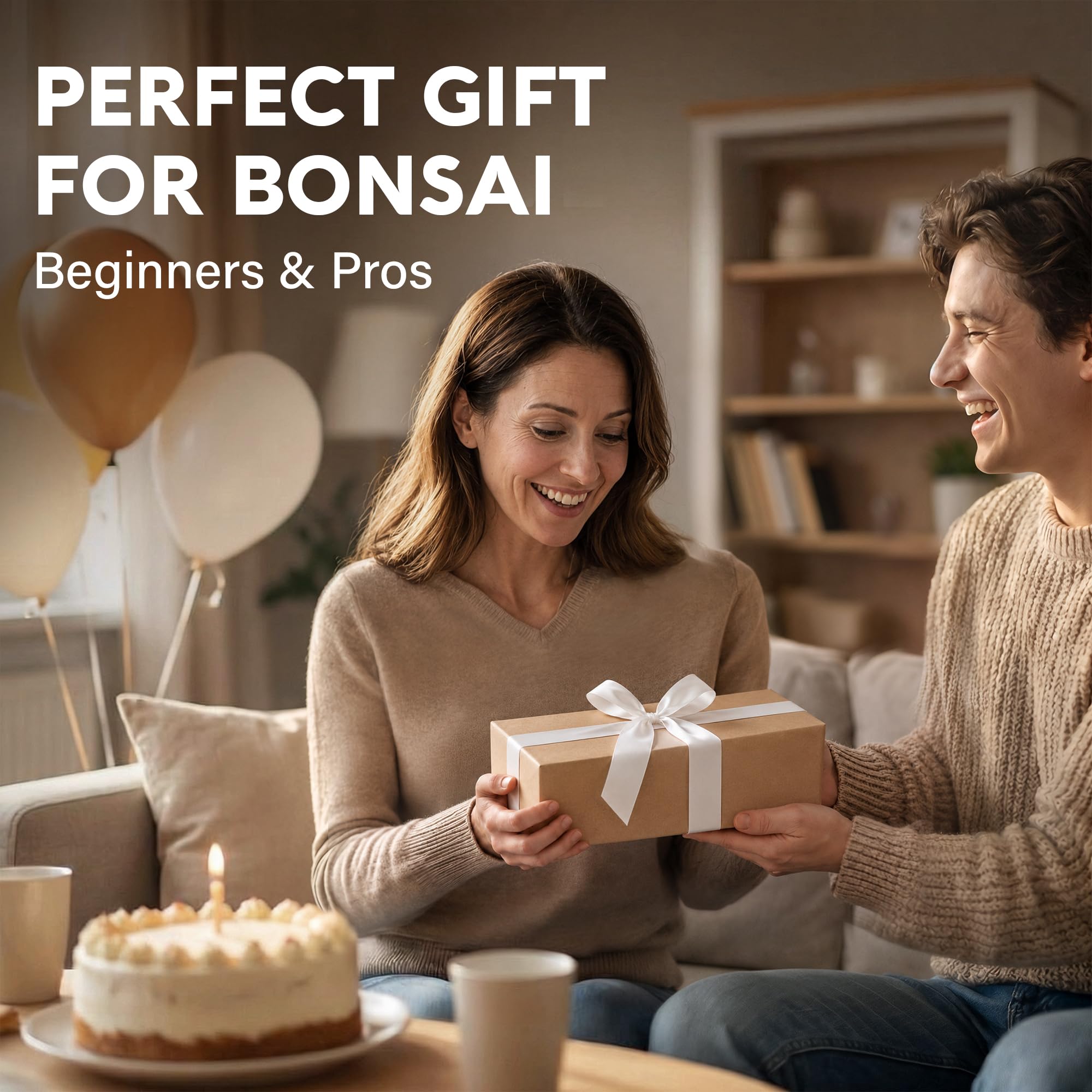 Bonsai - Kit de démarrage - Jacaranda bonzai à partir de graines | Kit complet d'arbre d'intérieur pour cultiver des plantes avec outils et pots de fleurs, cadeaux de jardinage pour
