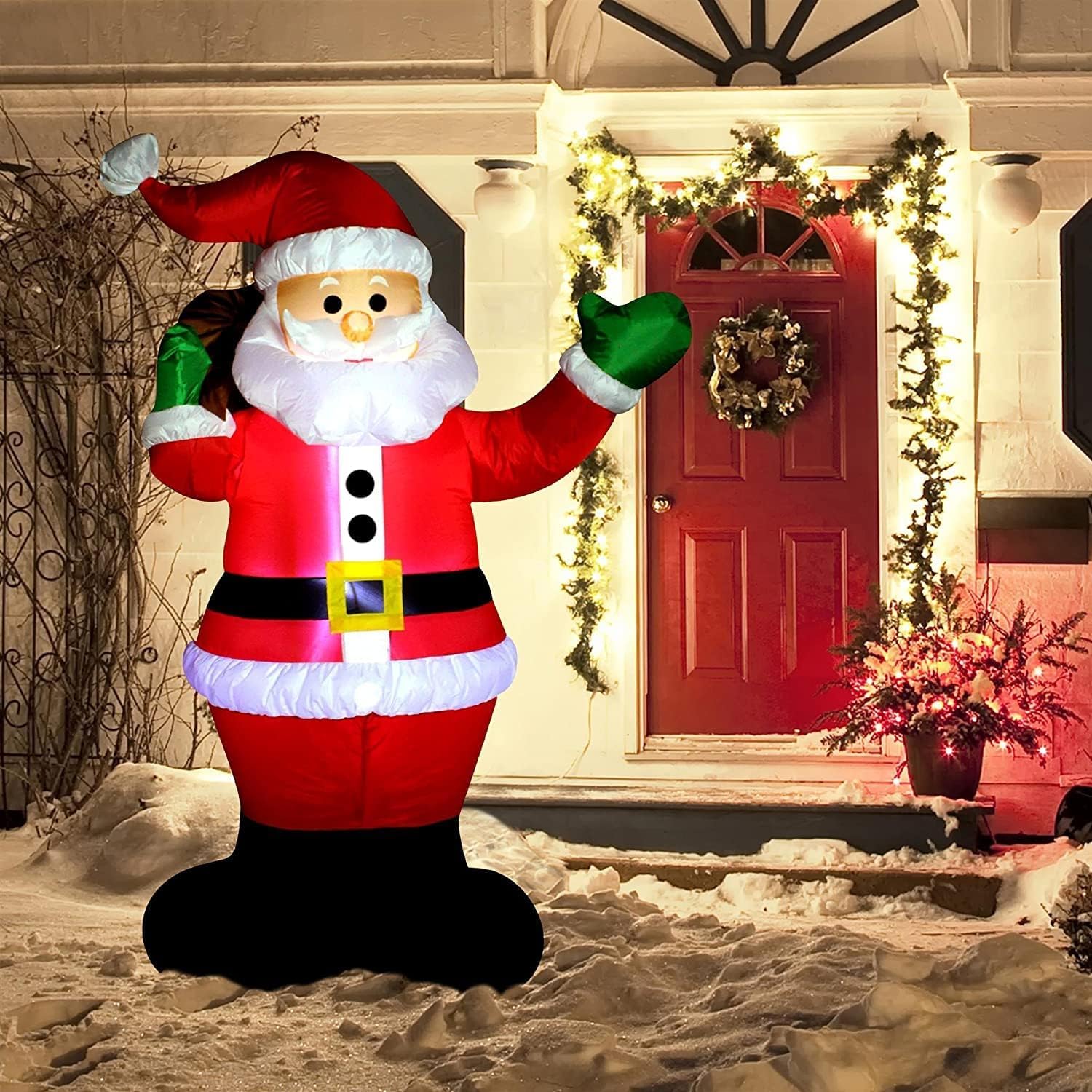 Sponsored Ad – Christmas Inflatables Decoration, Blow up Indoor Outdoor Decorations for Xmas Party Lawn Yard Garden (1.8M Santa Claus)