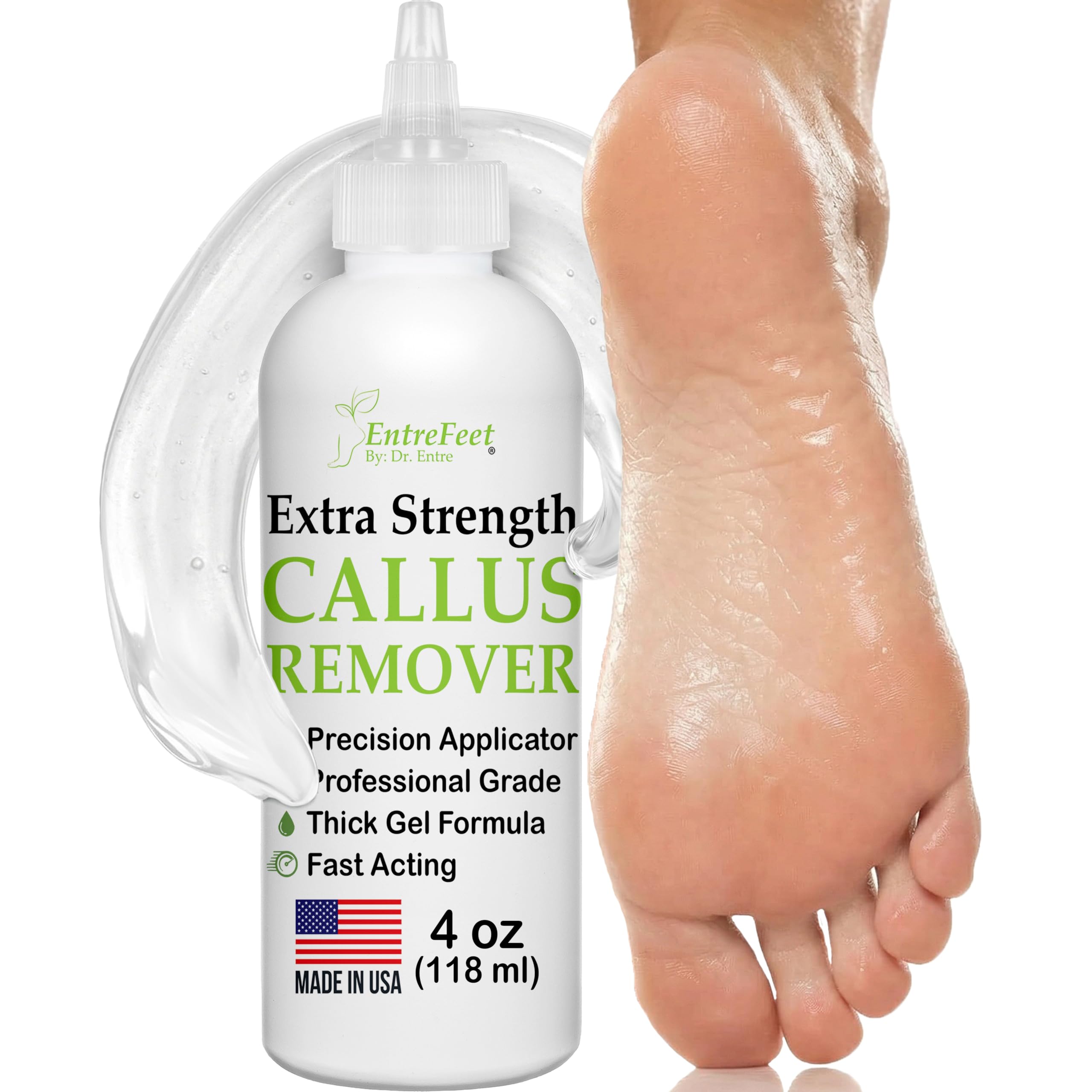 Foot Callus Remover Gel (Extra Strength) Callus Remover for Feet, 4 oz