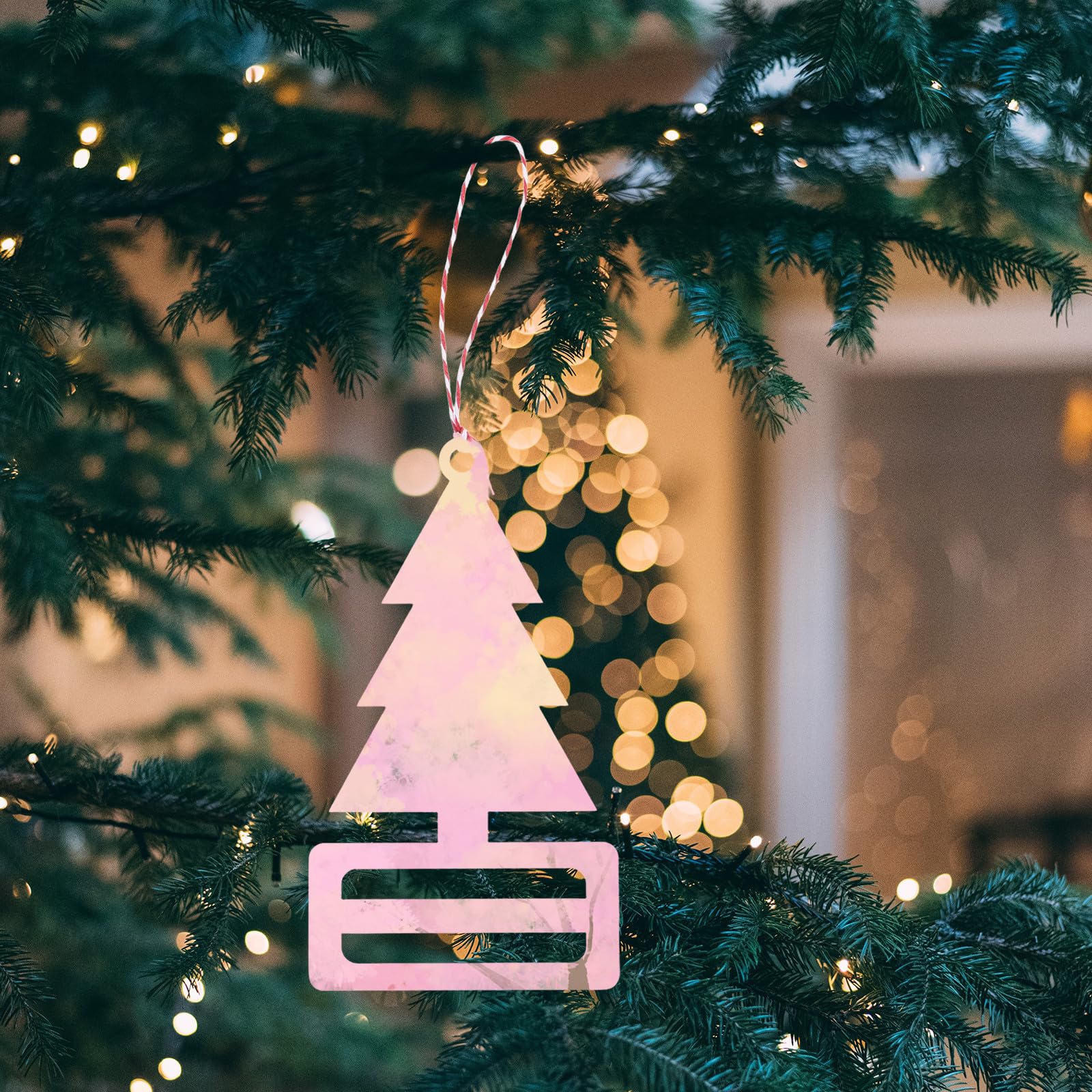 NUOBESTY 50 Piezas Adorno de Madera para Árbol de Navidad, Decoración DIY