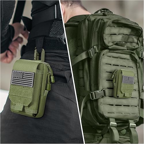 Miniatura 7 de Bolsa táctica Molle para teléfono celular, funda pequeña utilidad EDC bolsa organizador de gadget