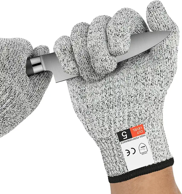 Gants Anti-Coupures Niveau 5 Professionnels - Protection Haute Cuisine et Travail