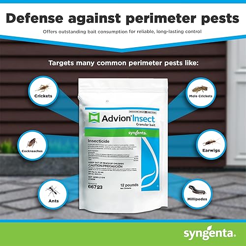 Miniatura 2 de Advion - Cebo granular para insectos, bolsa de 12 libras, cebo granular eficaz para insectos, formulado con 0.22% de Indoxacarb, uso al aire libre,