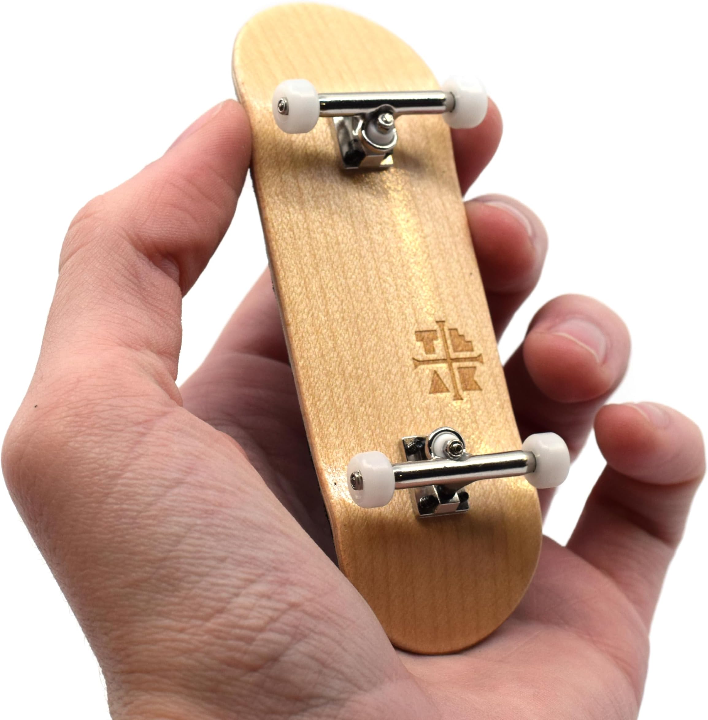 Teak Tuning 32mm Pro Fingerboard Complete - Fully Assembled with Pro Level Components - Pro Shaped Wooden Deck (32x97mm), UltraSpin Bearing Wheels, Prodigy Gen2 Trucks - Classic