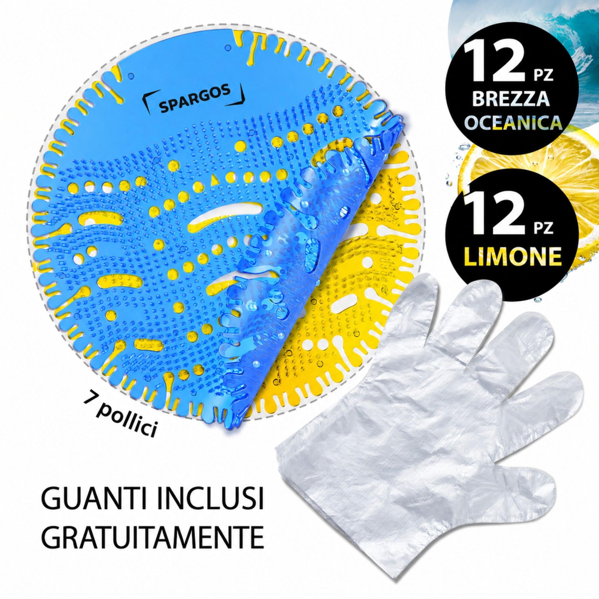 Spargos Pastiglie Orinatoio Profumate 24 Pezzi - Anti-Spruzzo