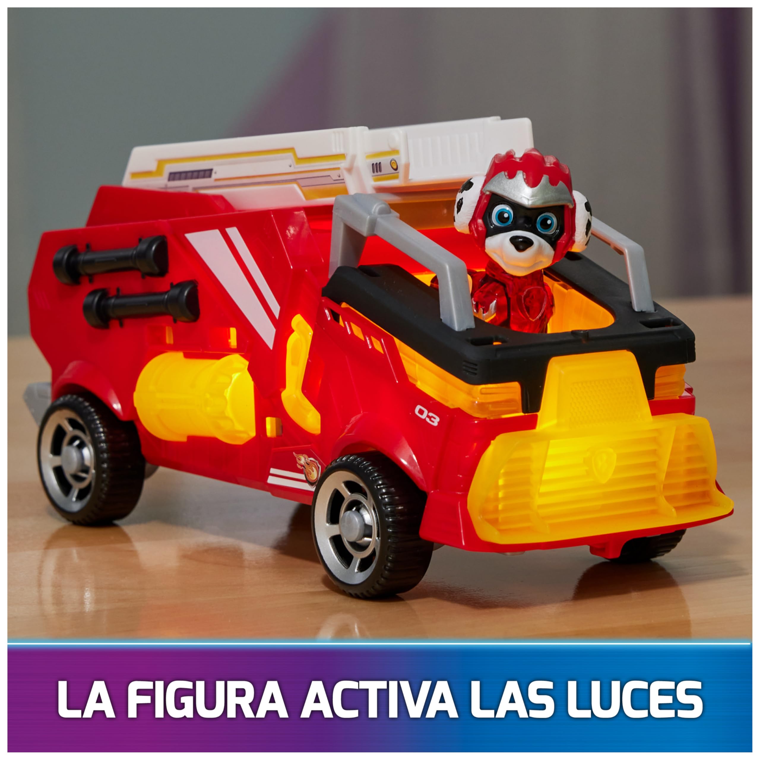 Paw Patrol Patrulla Canina - Figura Marshall Y Coche Juguete con Luces Y Sonidos DE LA SUPERPELÍCULA - 6067509 - Juguetes Niños 3 Años + - Patrulla Canina Juguetes - Regalo Niño 3 años + — view 8