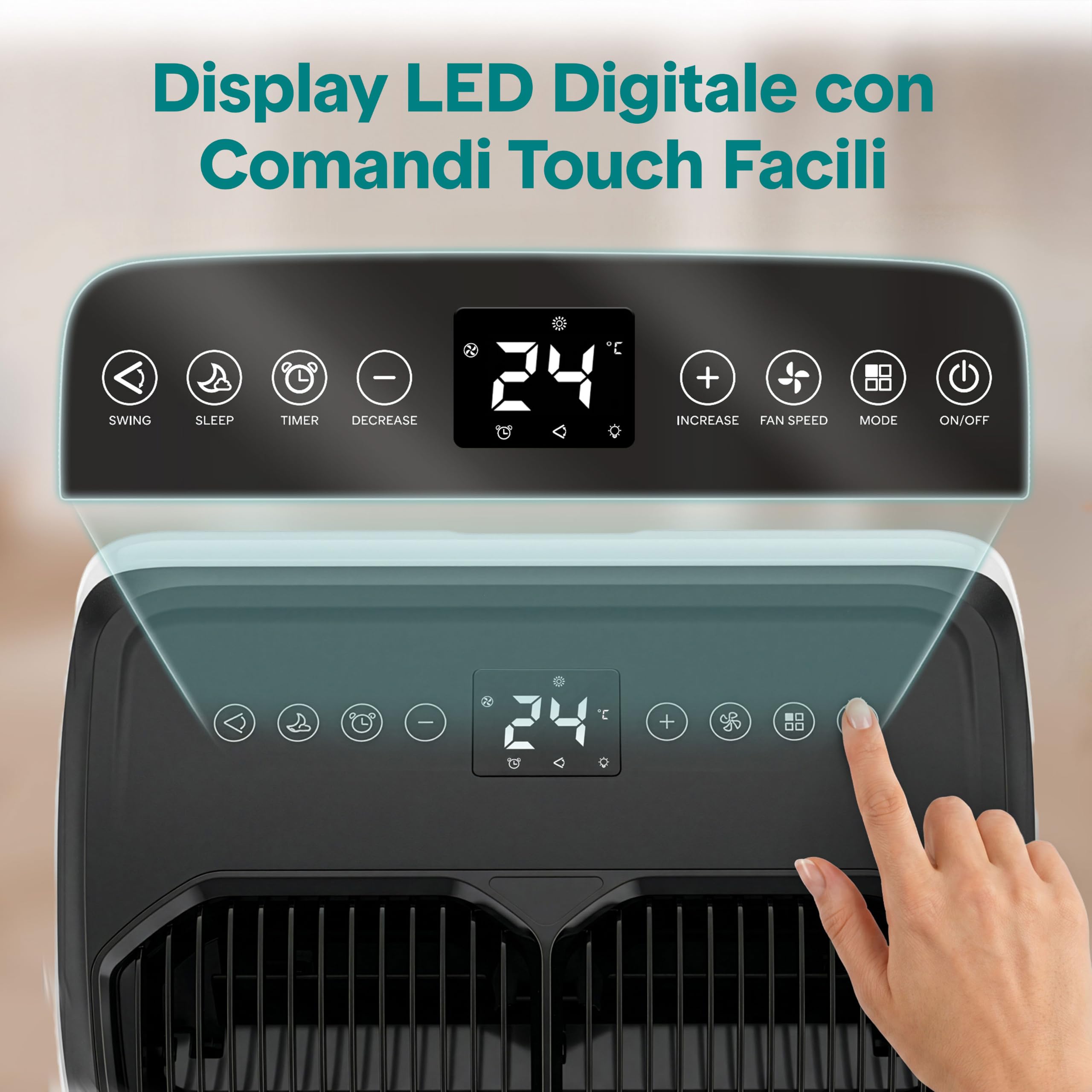 SereneLife Condizionatore Portatile 12000 BTU, Climatizzatore Portatile 3 in 1 con Deumidificatore e Ventilazione, Pinguino Condizionatore Silenzioso, Telecomando, Kit Finestra Incluso, Casa, Ufficio