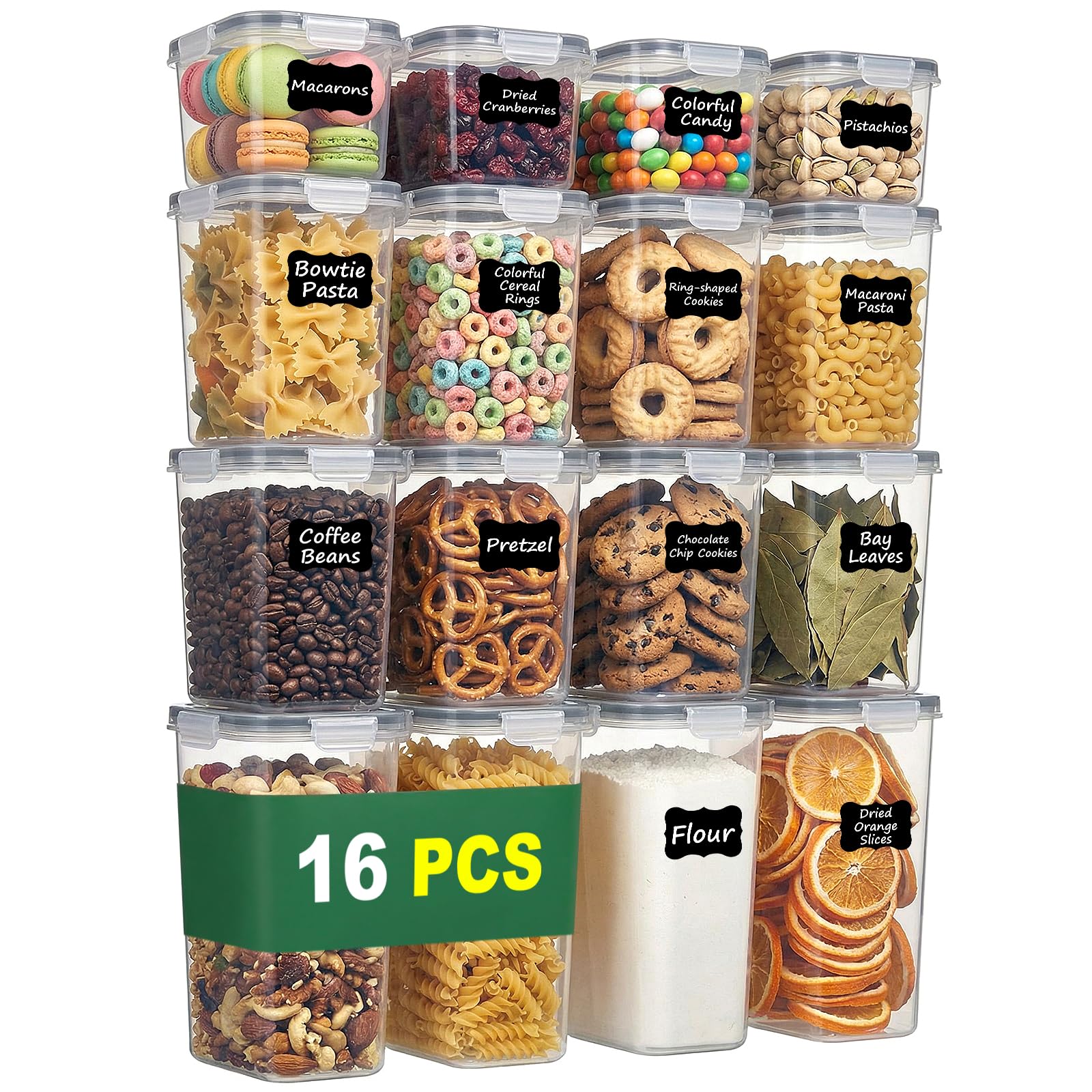 XoeLLe 16 Pezzi Contenitori Ermetici per Alimenti, 60+70 ml Contenitore Plastica con Coperchio, Barattoli Ermetici per Alimenti, Riutilizzabile Scatola Trasparente con Coperchio, per Salse, Zuppe