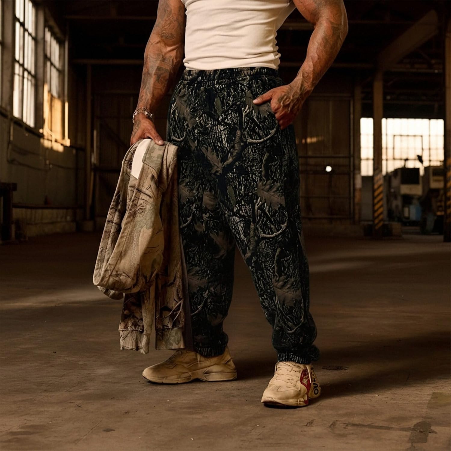 DIOTSR Mens Baggy Pants Athletic Graphic Print Joggers Workout Streetwear Sweatpants with Pockets - Image 6