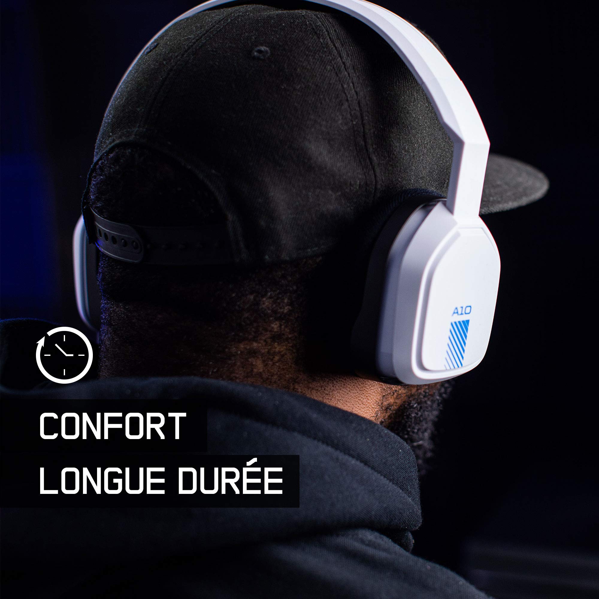 ASTRO Gaming A10 Casque Gamer, Léger et Résistant, Audio, 3,5mm Audio Jack, Compatible avec Xbox Series X|S, Xbox One, PS5, PS4, Nintendo Switch, PC, Mac, Smartphone - Blanc/Bleu