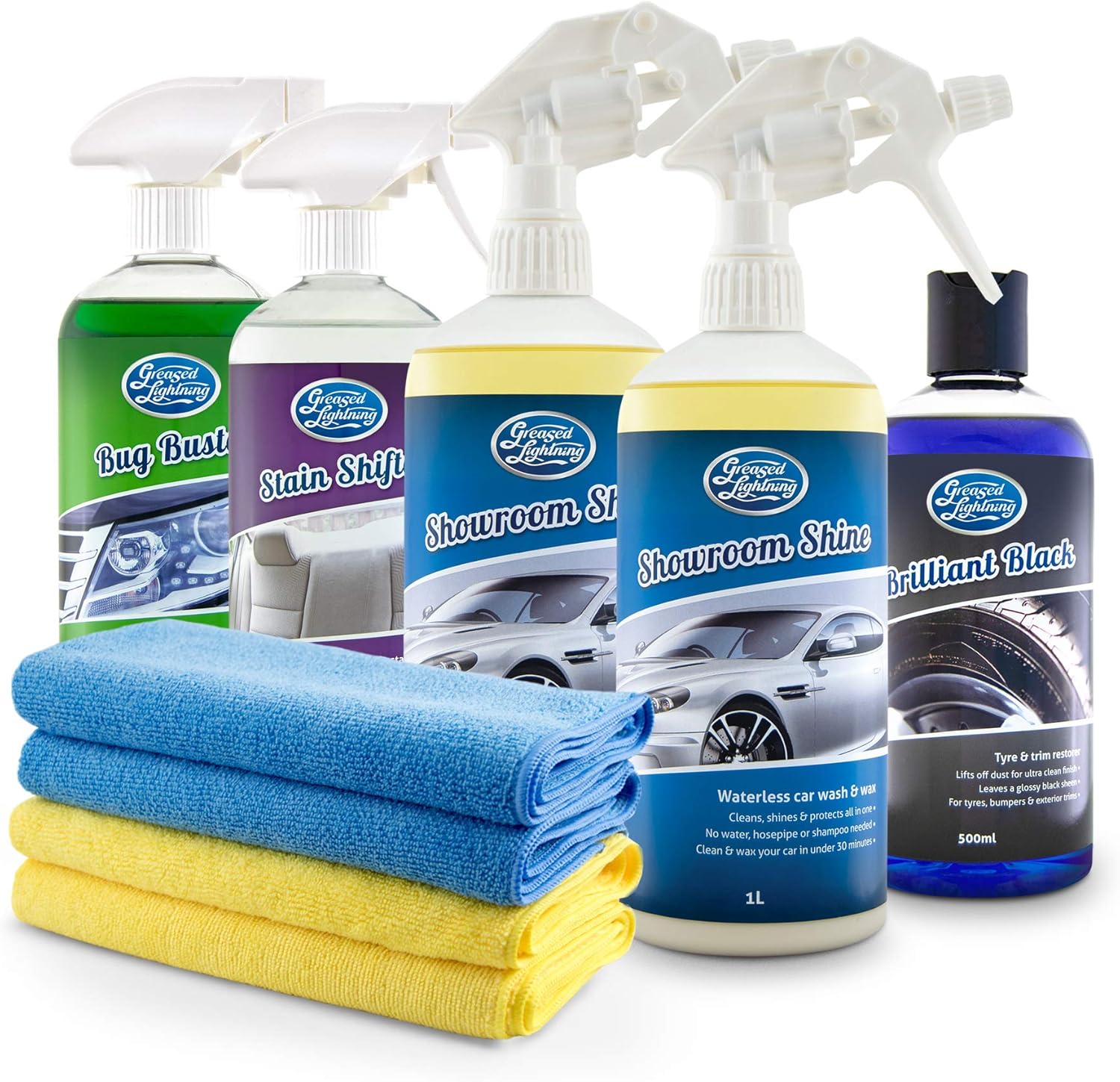 Greased Lightning Showroom Shine Exterior & Interior Car Care Bundle