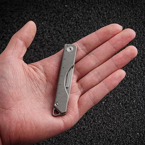 Miniatura 7 de KeyUnity KA30SW Mini Llavero dividido Organizador de llaves de liberación rápida, cuchillo plegable de titanio KK01AR y mosquetón KS01 Clip de