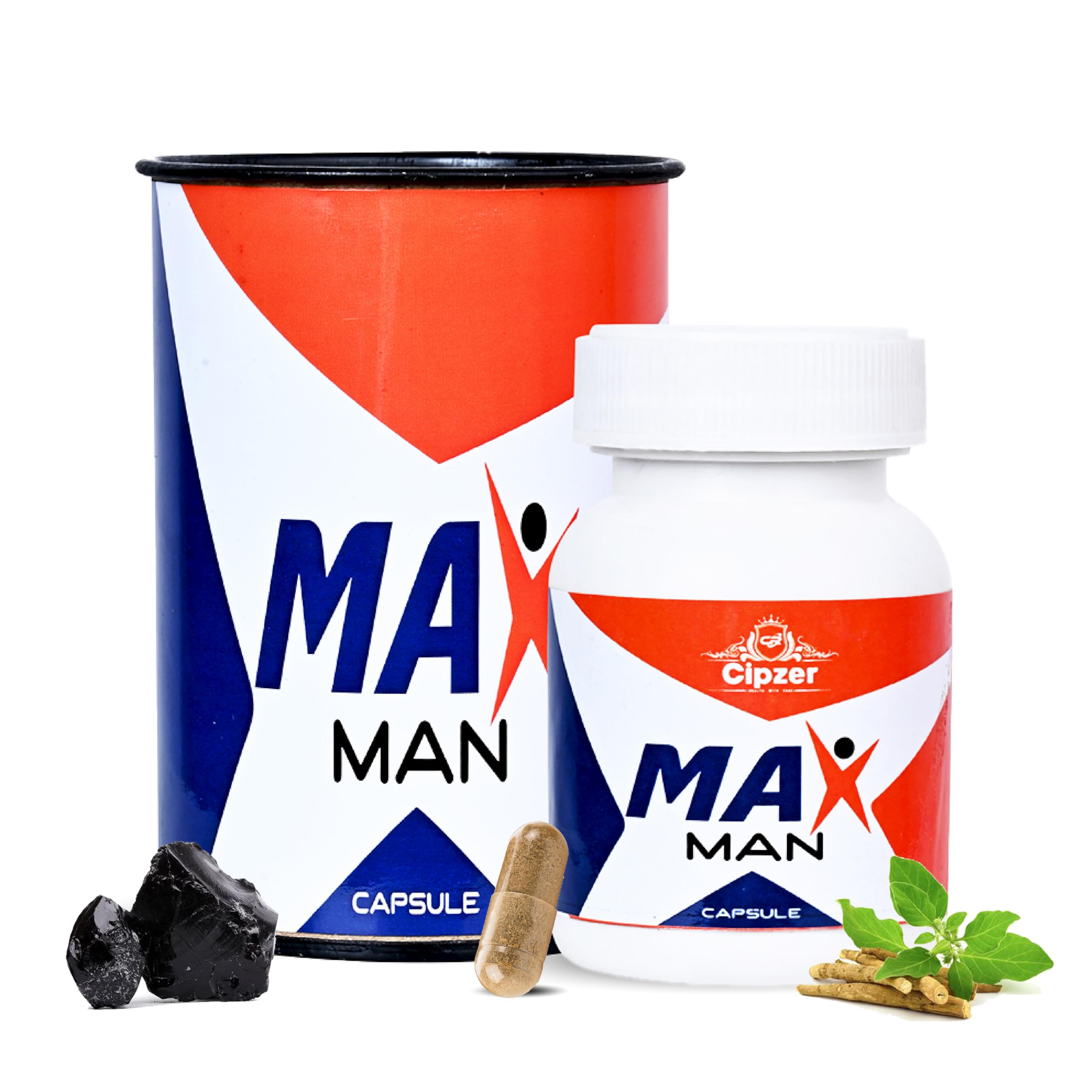 Max Man Ayurvedic Capsules For Improve Stamina, Muscle, Strength For Men's Overall Health Natural Supplement 10 Capsules (Pack of 1)