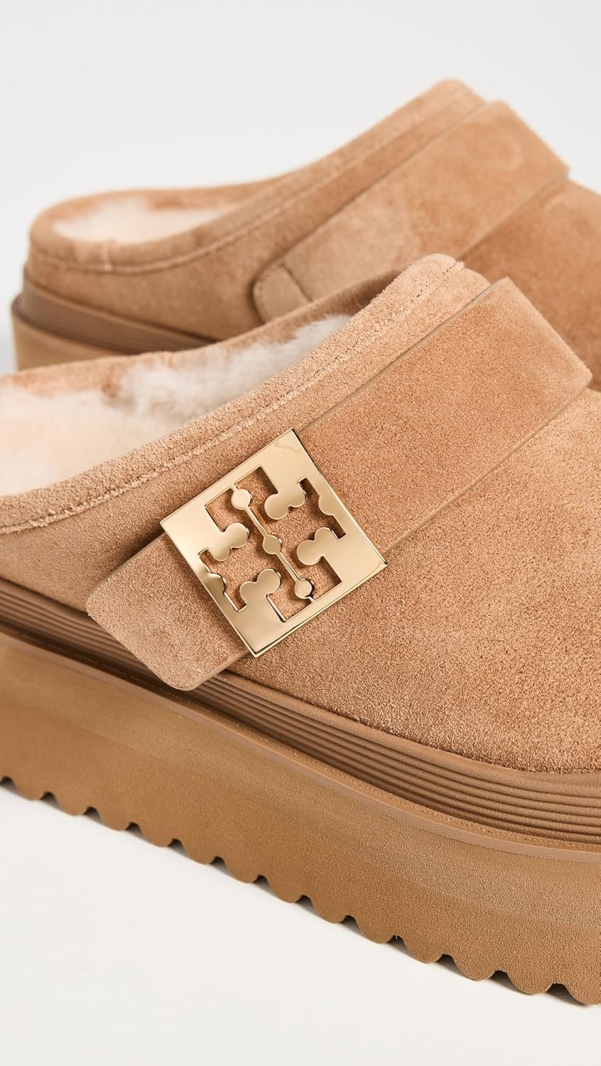 Tory Burch Women's Mellow Shearling Platform Mules - Image 5