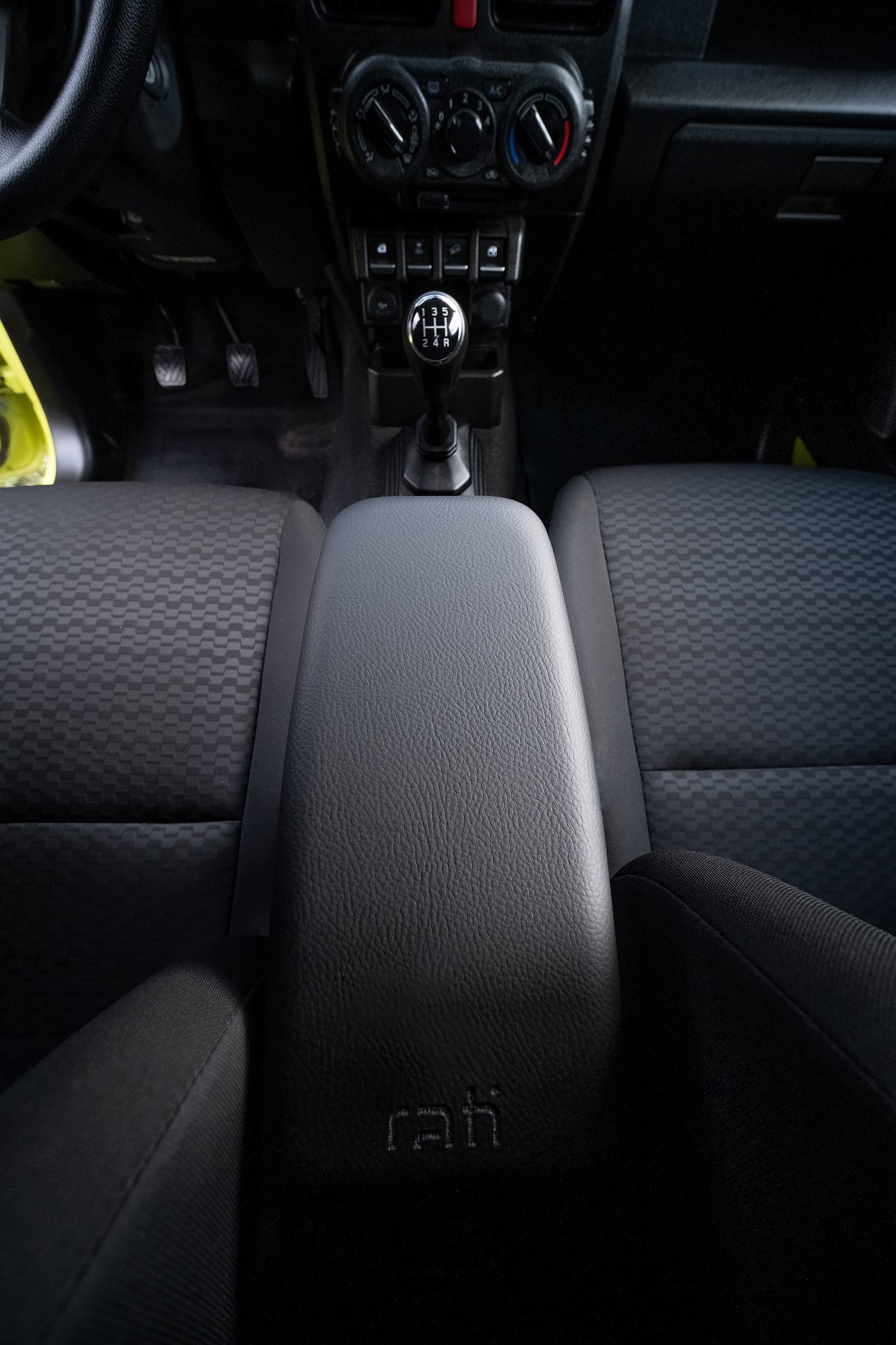 Rati Armster3 Armlehne mit Stoff Polsterung passend für RENAULT ZOE 2020- Mittelarmlehne mit Staufach, passgenau zum Mittelkonsole, Schwarz