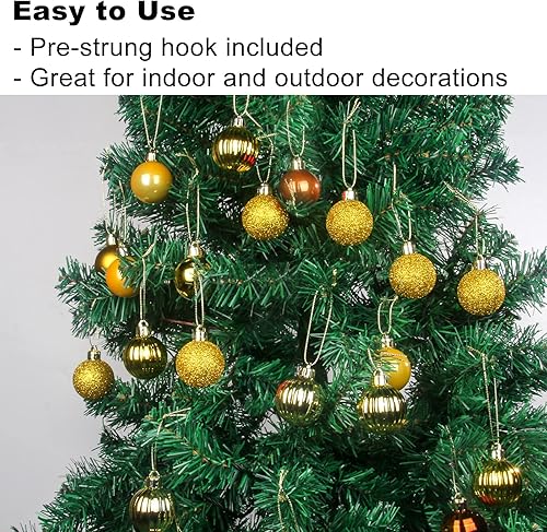 Vista 656 de 18 esferas medianas decorativas navideñas para árbol de Navidad, inastillables, para colgar, color púrpura, 2.5 pulgadas, paquete de 18