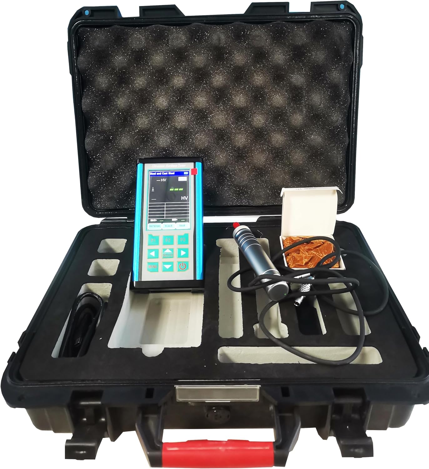 Ultrasonic Durometer Ultrasonic Portable Hardness Tester Probe 10kgf Test force 98N USB Interface HV10-1900 HB76-618 HRB41-105 HRC20.3-68 HRA60.7-85.6 For Steel And Cast Steel,Cast Aluminium,Copper