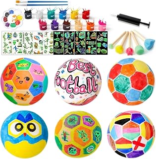 Kit de pintura de fútbol, juego creativo de doce colores para globos | Set artístico con pincel regalo cumpleaños Navidad habitación niños