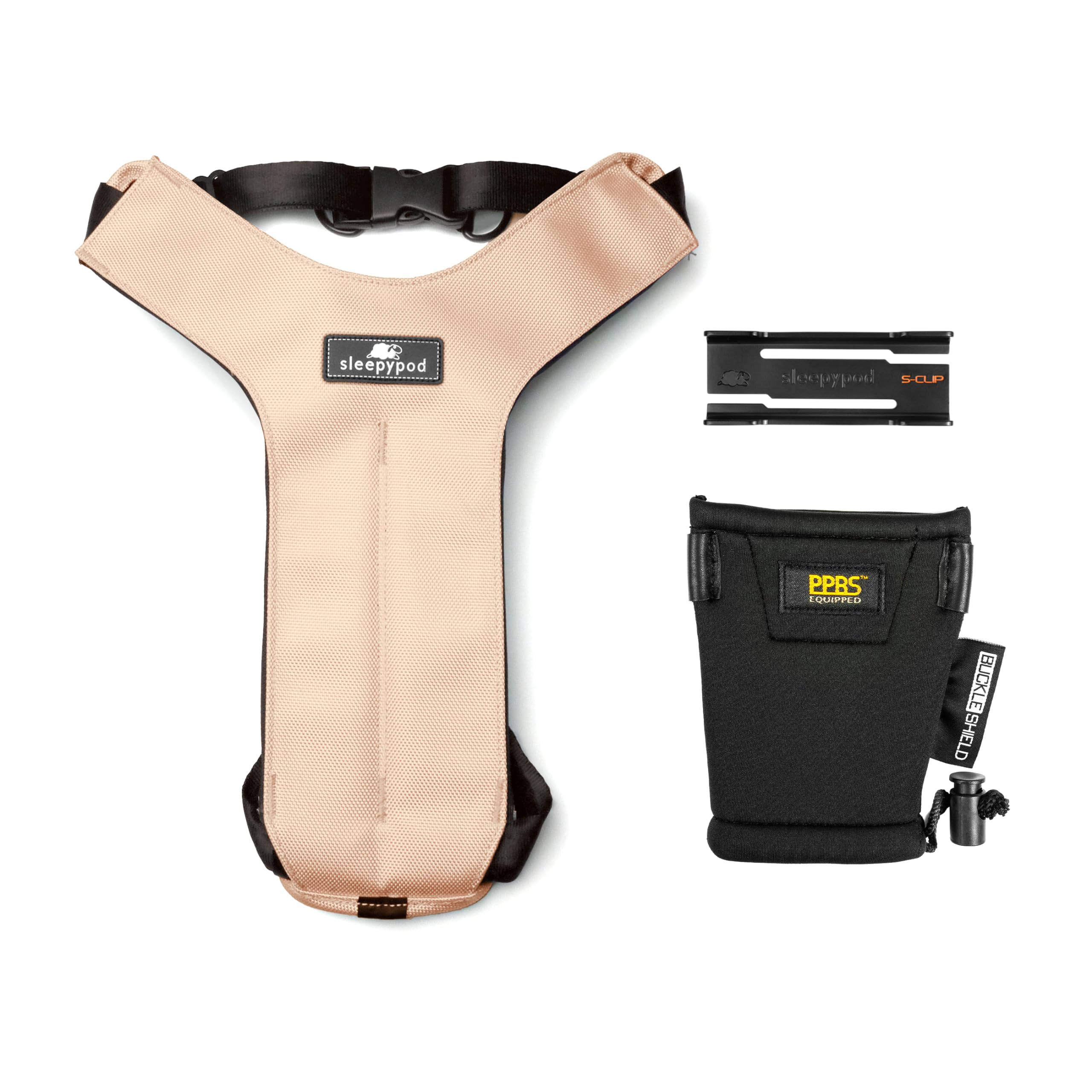 Clickit Sport Plus - Crash-Tested and Safety Certified Car Seat Belt Harness for Dogs (Medium, First Blush)