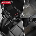 Rubbermaid Bling Car Mats, Carpeted Floor Car Mat with Faux Leather & Built-in Heel Pad, Two-Tone Car Rug Floor Mats, Stylish Carpeted Floor Mats for Cars, Trucks & SUVs Glitter Black Color