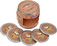 Vista 89 de NFL Team Logo 5-Pack Barrel Beverage Drink Coaster Set