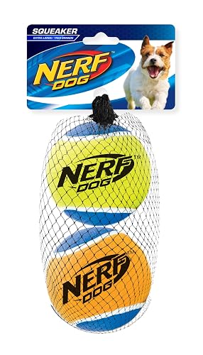 Nerf Dog Squeak Pelotas de Tenis: 7,6 cm