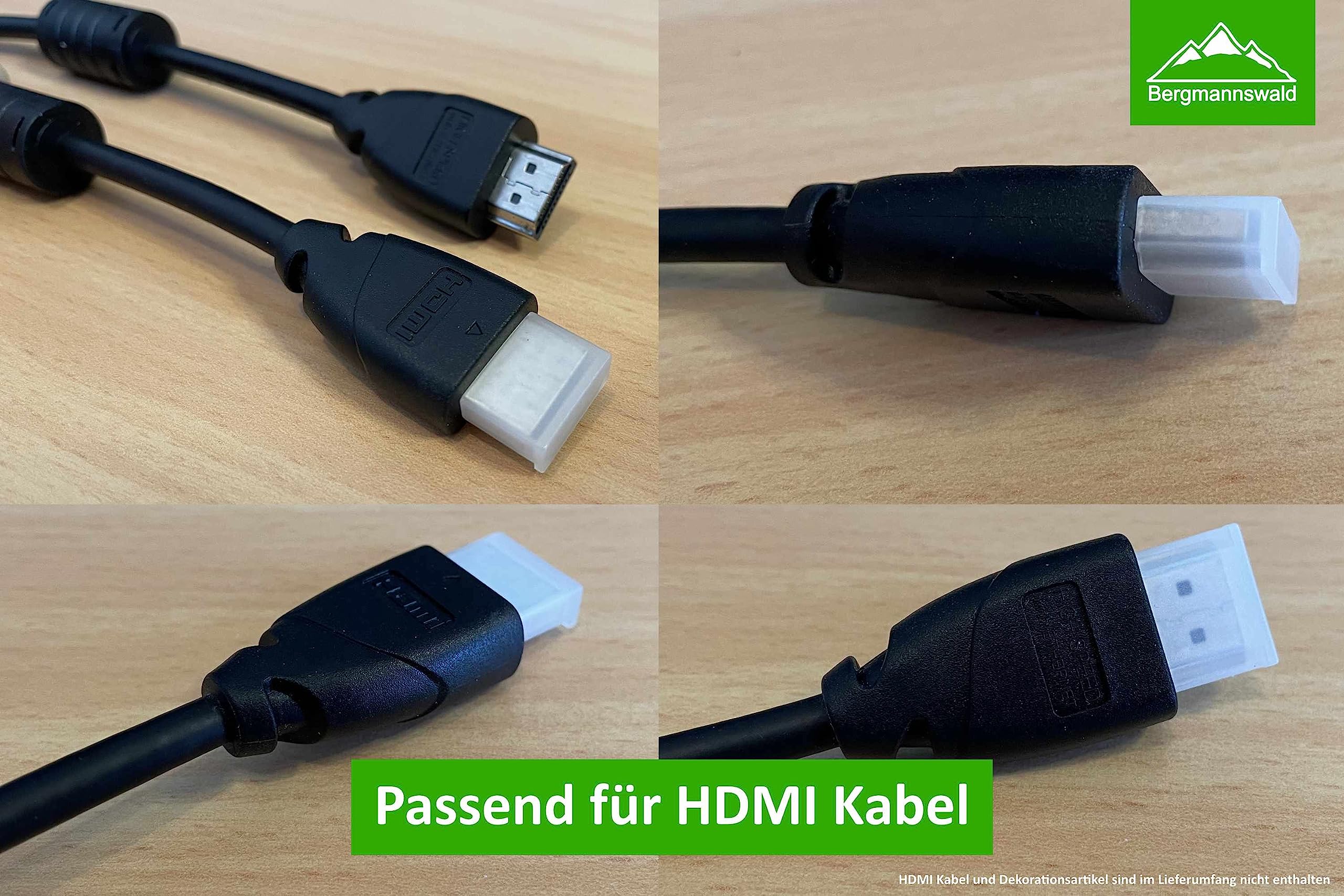 Bergmannswald, Dust protection, 2in1, for HDMI and USB-A, 12 pieces, With grip for easy removal - Image 2