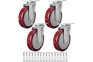 Finnhomy 5 Inch Caster Wheels - 3000 Lbs Premium Industrial Casters Set of 4