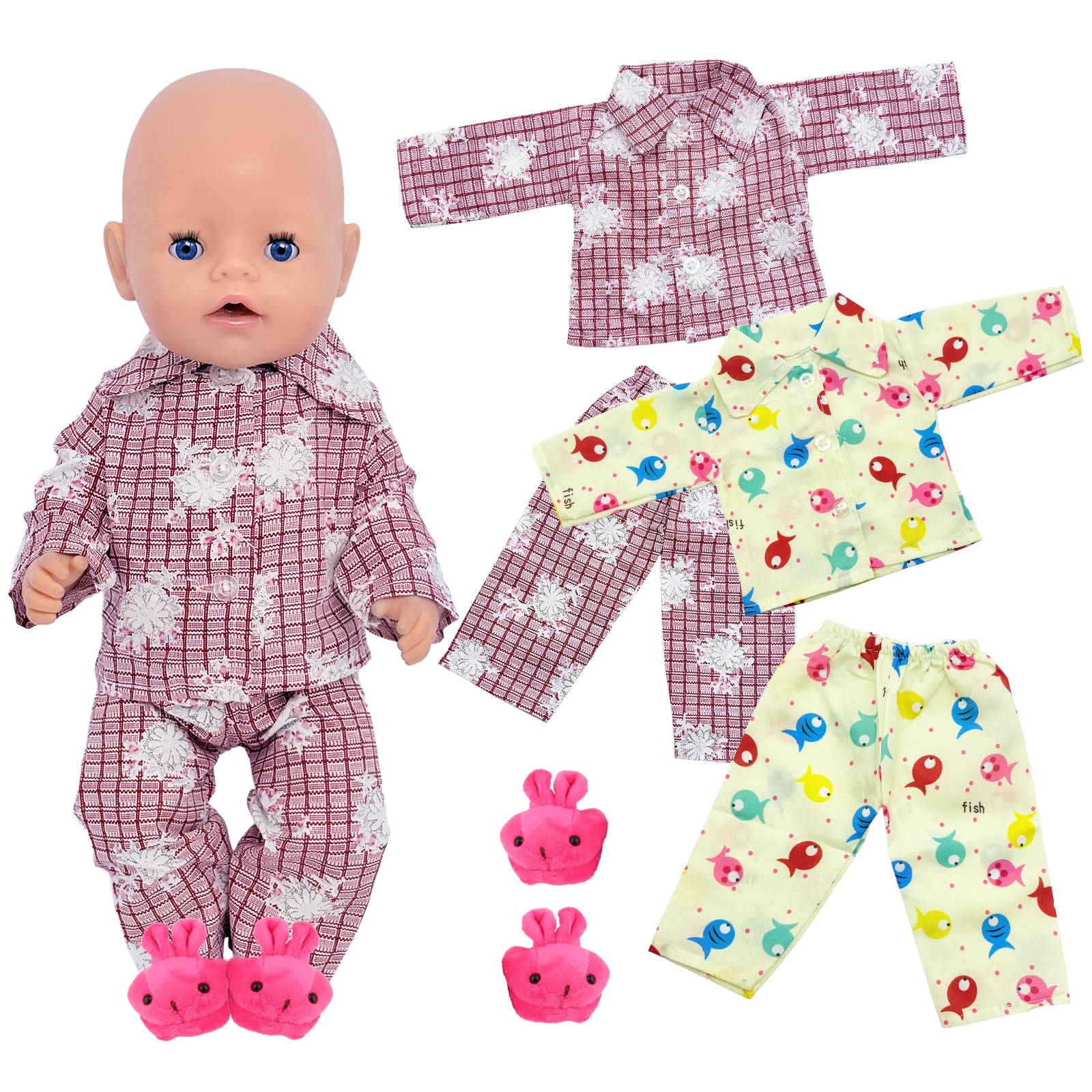 5 Pcs Doll Clothes Compatible with 14-18 inch New Born Baby Dolls