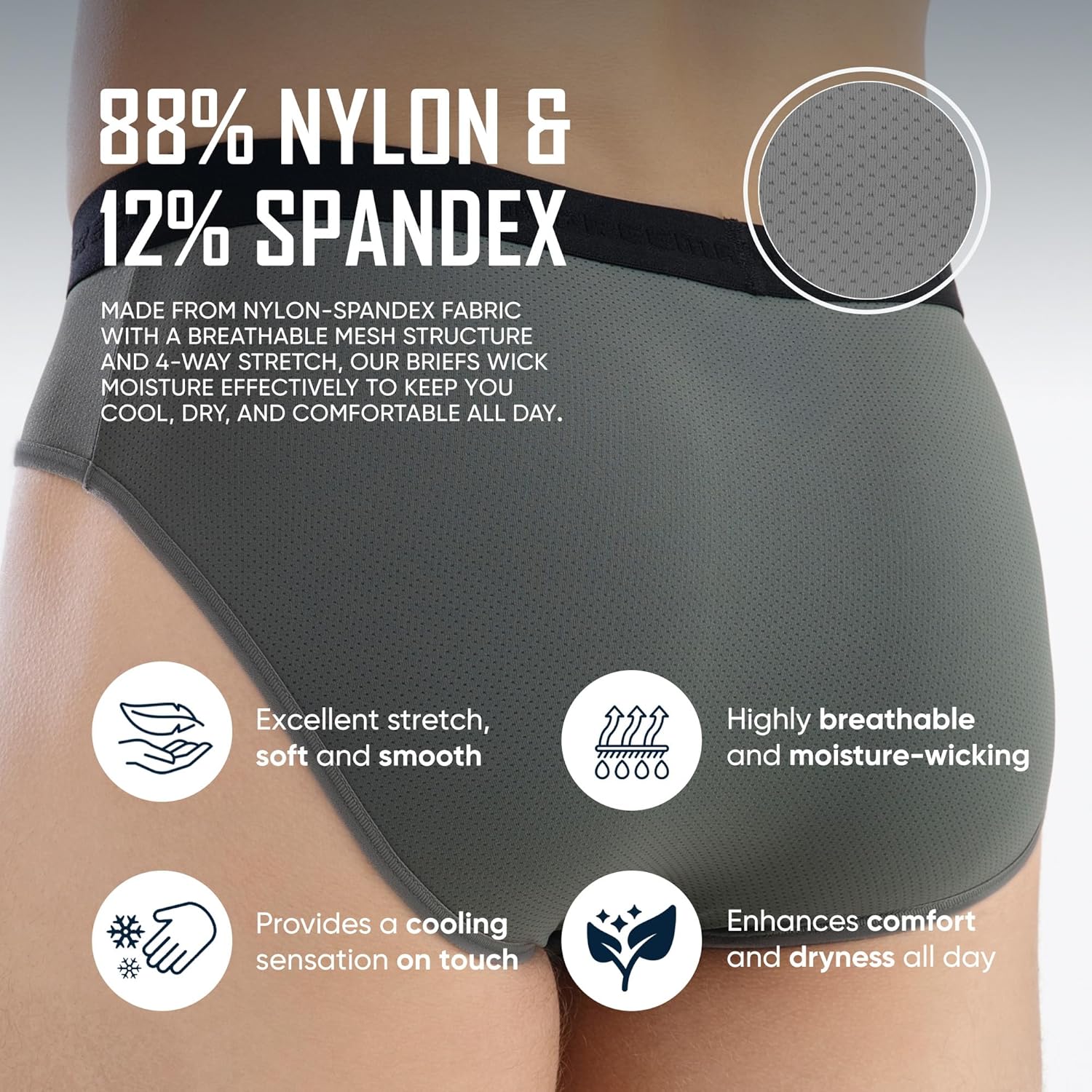 Boxer Briefs & Briefs Combo, Low-Rise Men Underwear, Coolzone Fly, Moisture Wicking Underwear, Super Soft Comfort - Image 3