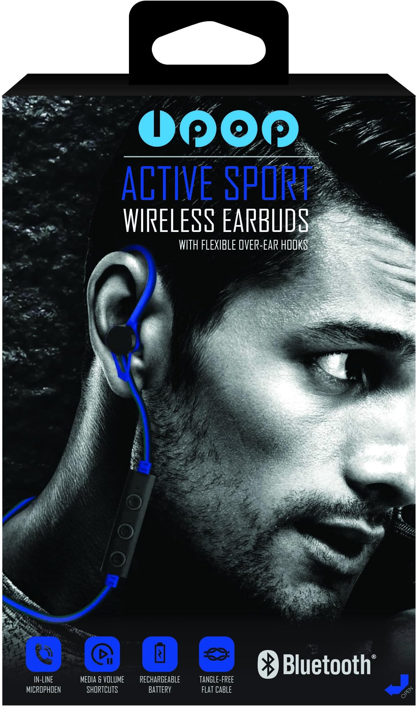Bluetooth Headphones, LPOP Bluetooth V4.1 Wireless Sports Earphones Sweatproof in-Ear Headset with Microphone Noise-Cancelling for iPhone iPad Samsung Galaxy S7 Edge S6 and Bluetooth Devices (Blue)