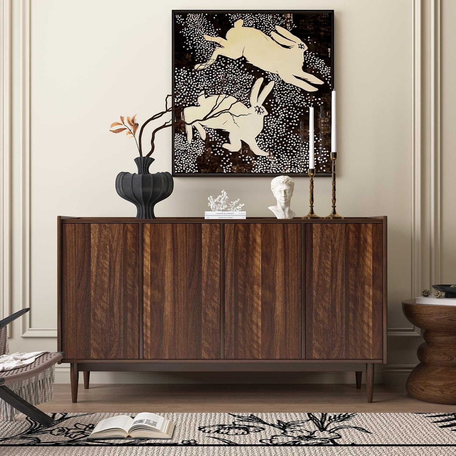 FunStick Dark Brown Wood Contact Paper for Countertops Waterproof Self Adhesive Walnut Wood Wallpaper Peel and Stick Countertop Contact Paper Wood Grain Contact Paper for Cabinets Kitchen Table 16x80