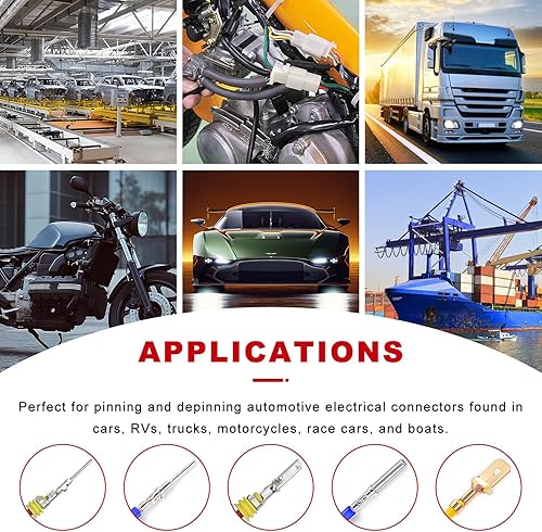 Miniatura 7 de Knoweasy Deutsch Kits de crimpadora para conectores Deutsch DT crimpadora de barril cerrado y barril abierto, herramienta de extracción de Deutsch,