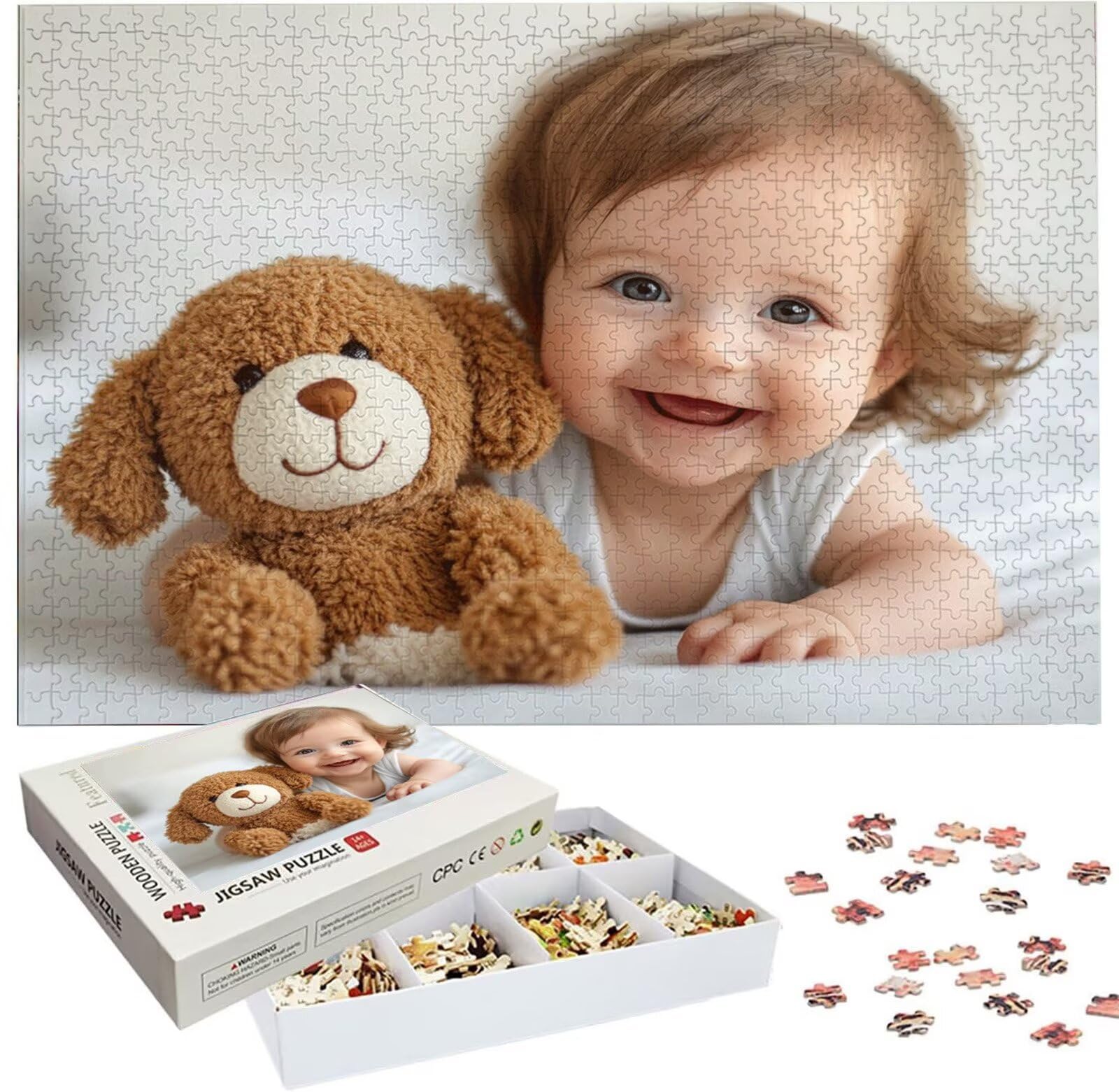 Personalisiertes Puzzle 2000 Teile Holzpuzzle mit Eigenem Foto Puzzle W-849