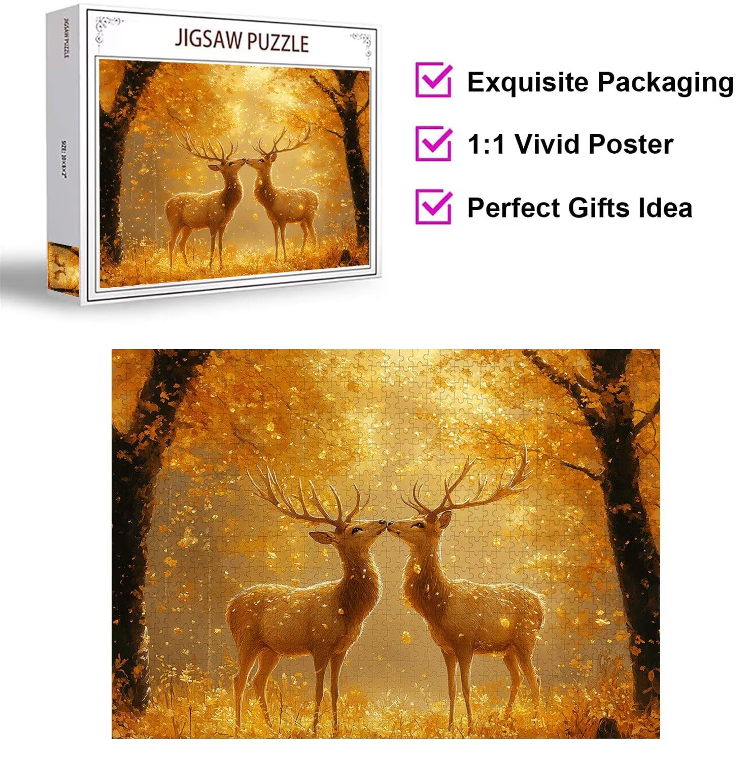 Puzzle dla dorosłych 6000, jesień jelenia, 179 x 105 cm, n-414
