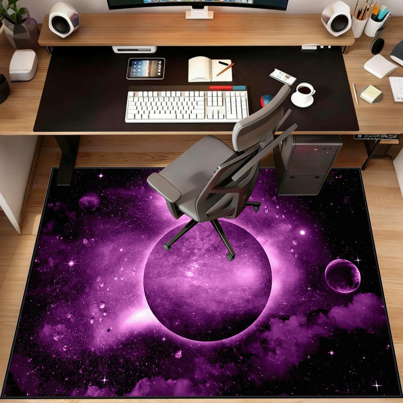 Protector Suelo Silla Ruedas, Alfombra Suelo Gaming, 70 x 100 cm Alfombrilla Protectora para Suelos, Alfombra para Silla de Oficina, Alfombra for Silla de Escritorio, Tapete Protector para Suelo