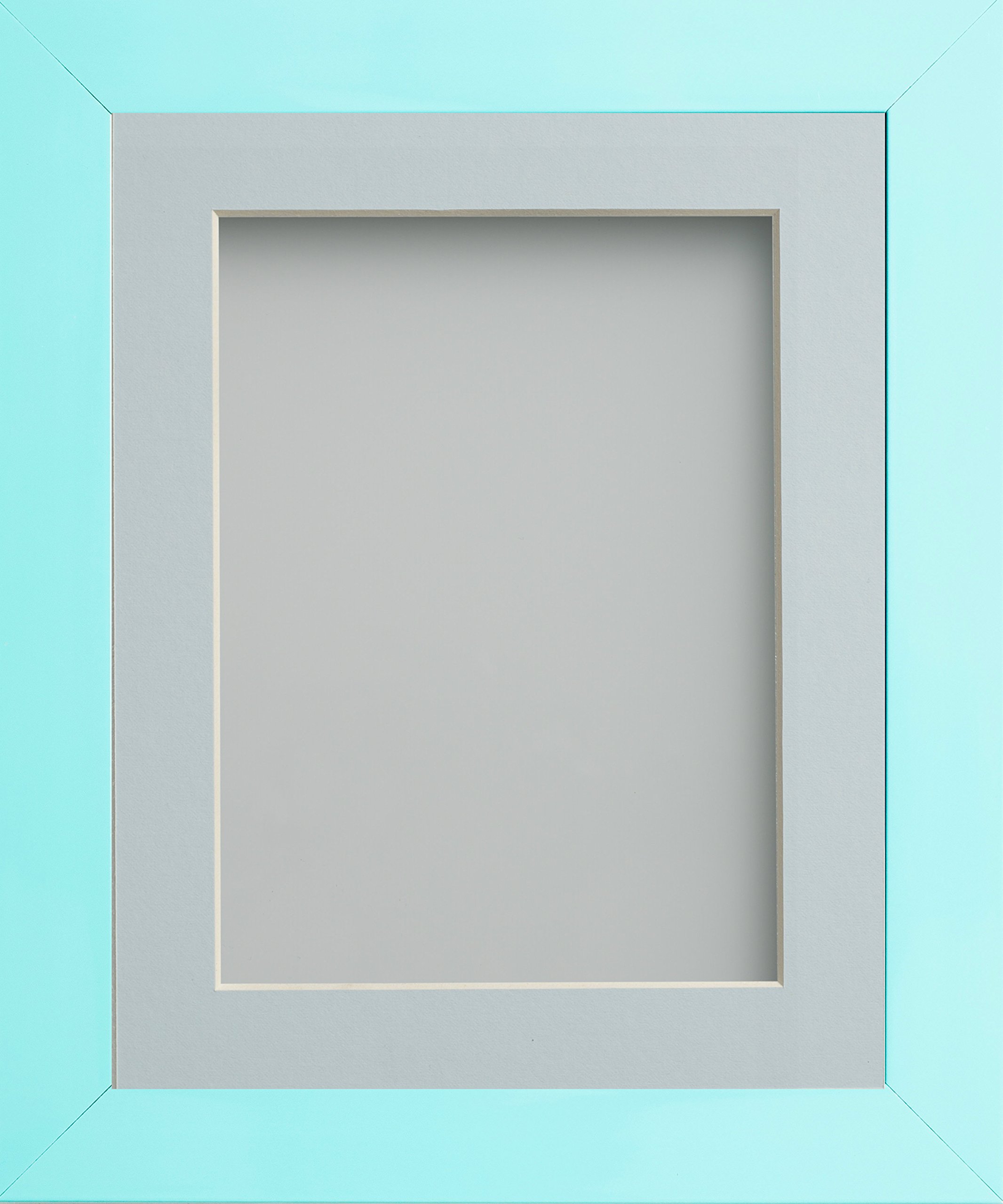 Frame Company Candy Range Aqua Blue 14x11 Frame With Light Blue Mount for image size A4