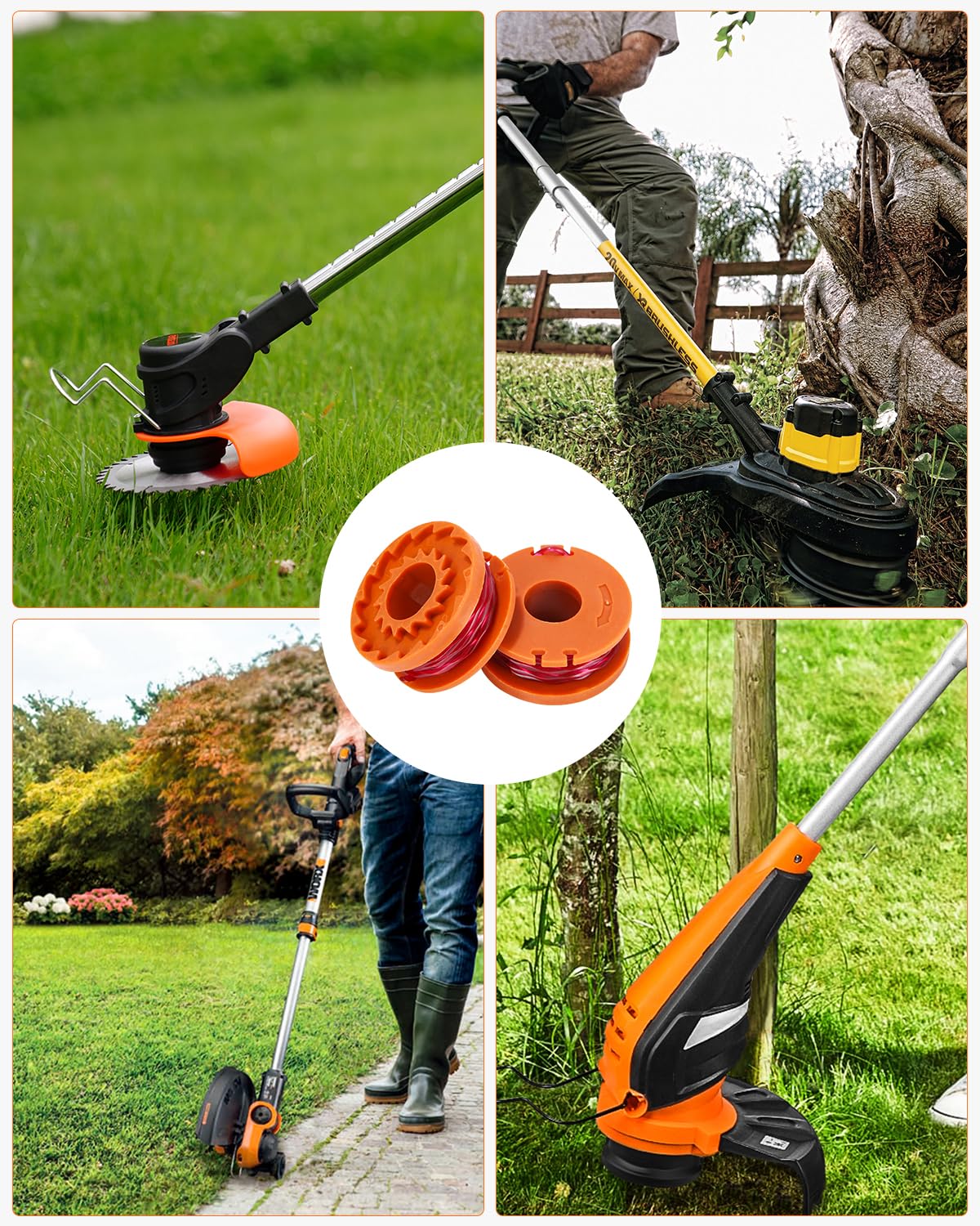 20 Bobine Per Decespugliatore Worx - Filo Da Taglio 1.65mm, Compatibile Con Modelli WG150-WG180 - Foto 3