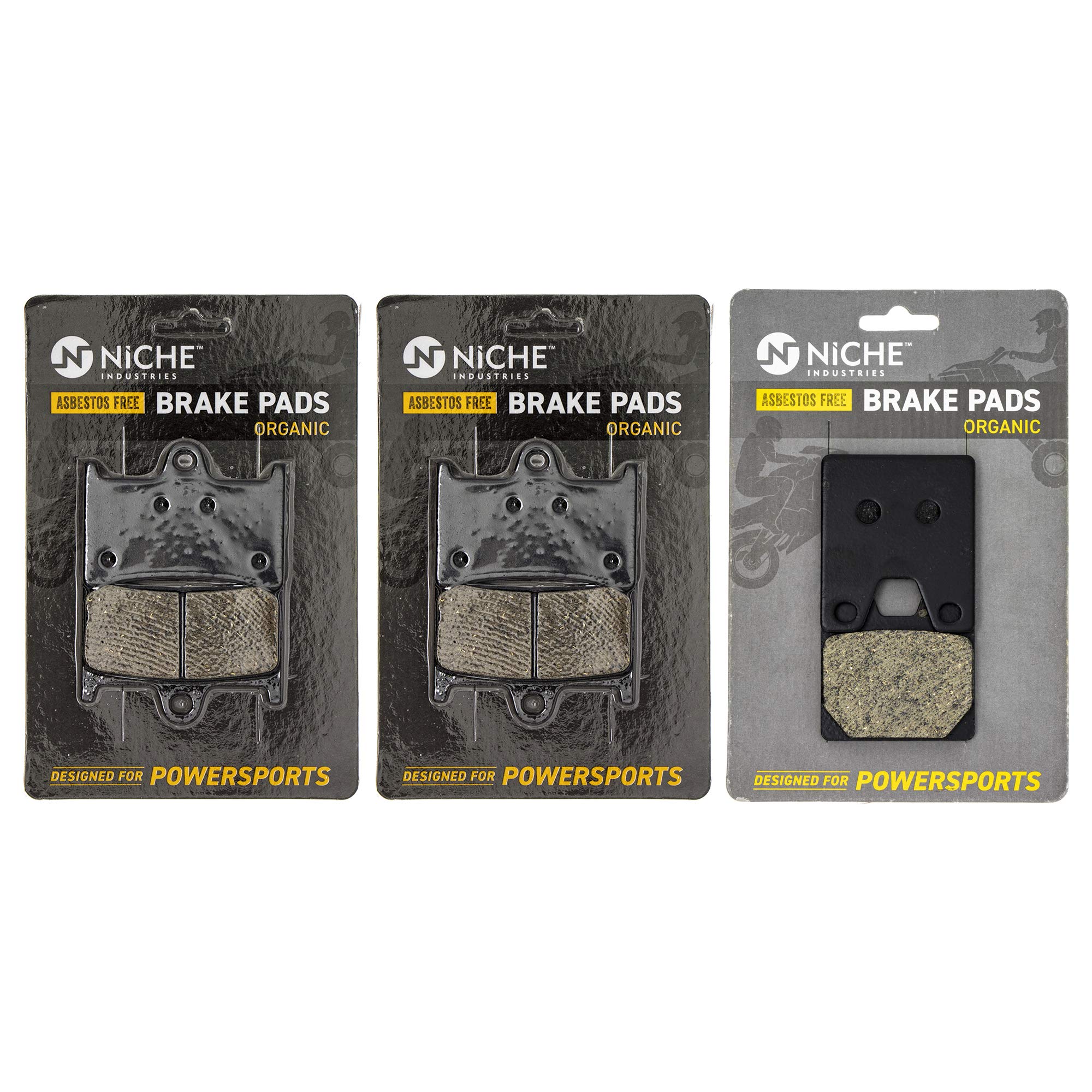 NICHE Brake Pad Set for Yamaha YZF R1 5FL-W0046-50-00 5JJ-W0045-00-00 Complete Organic