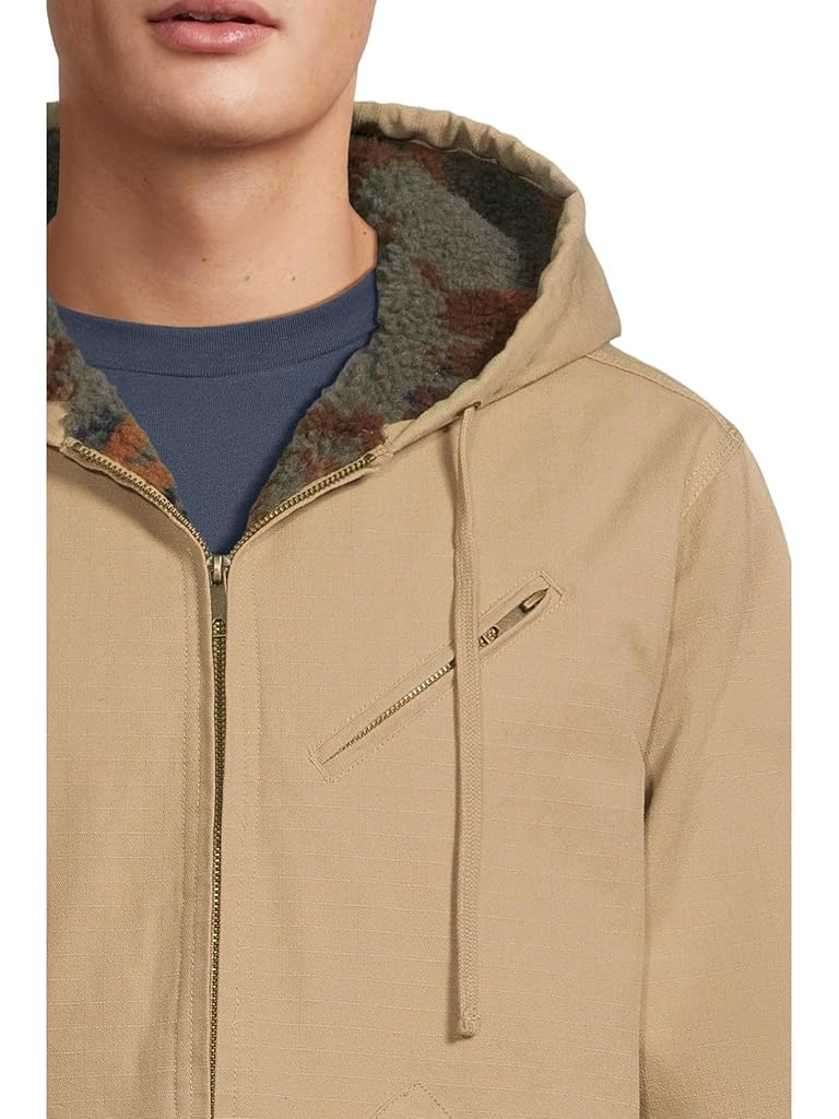 Khaki RVCA Sonora Hooded Jacket
