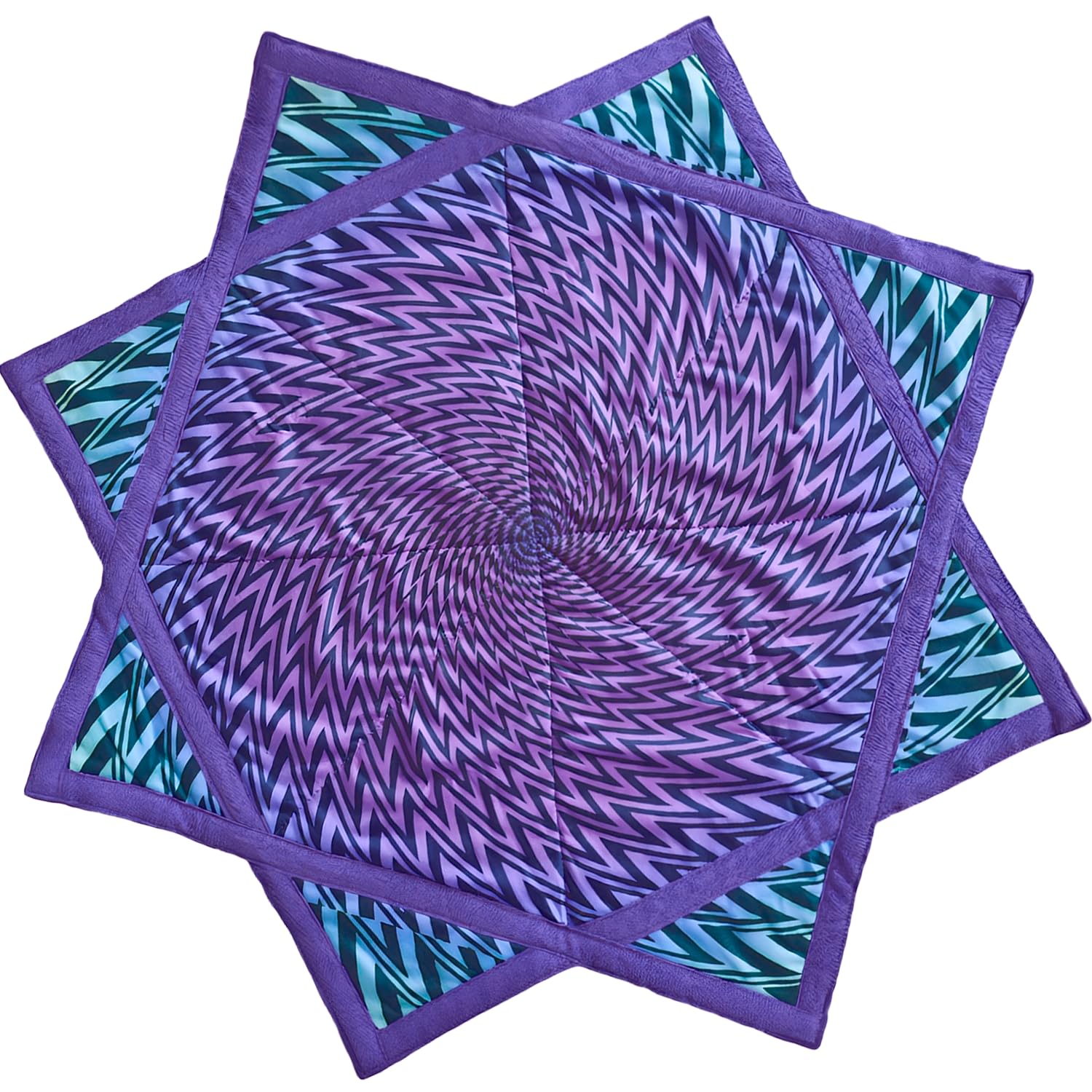 AMAZEABLES Star Air Flow Star, Spinning Cloth Flowstar, Dapo Star, Perfect for Juggling and Flow Arts, Portable and Durable (Violet)