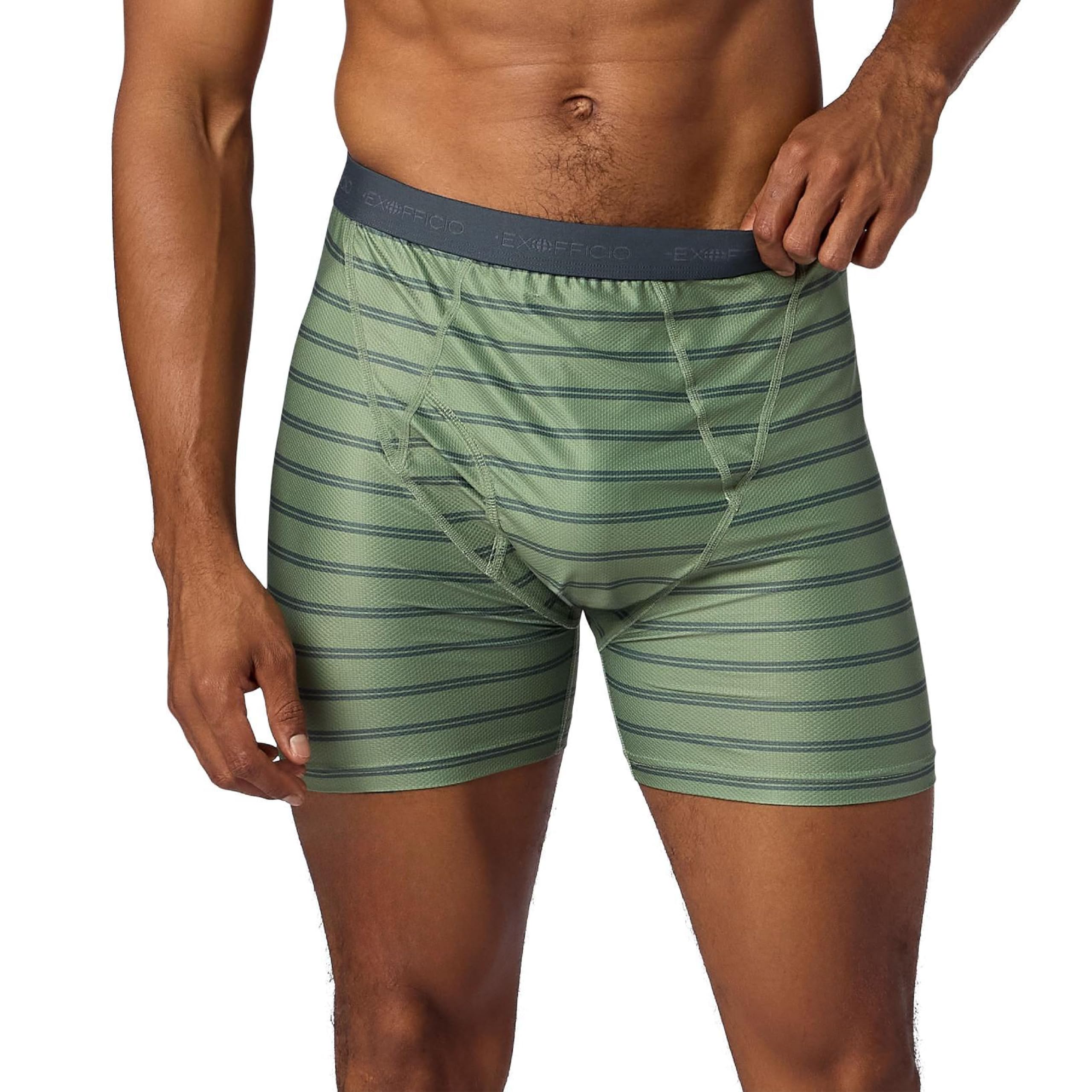 Exofficio Men's Asparagus/Cobblestone Give-N-Go 2.0 Boxer Brief - Cool And Comfortable Underwear, Xl