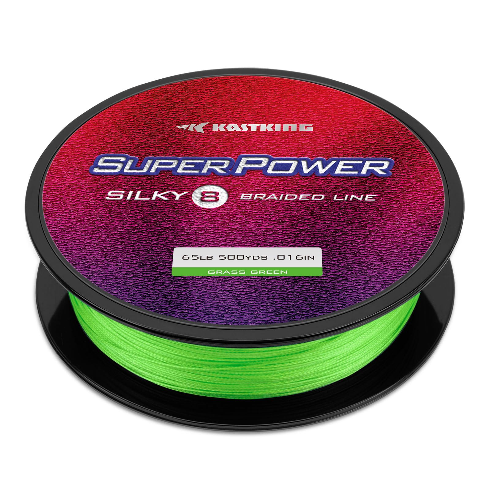 KastKing Superpower Silky8 Braided Fishing Line (Grass Green, 150Yds-6LB-0.10mm)